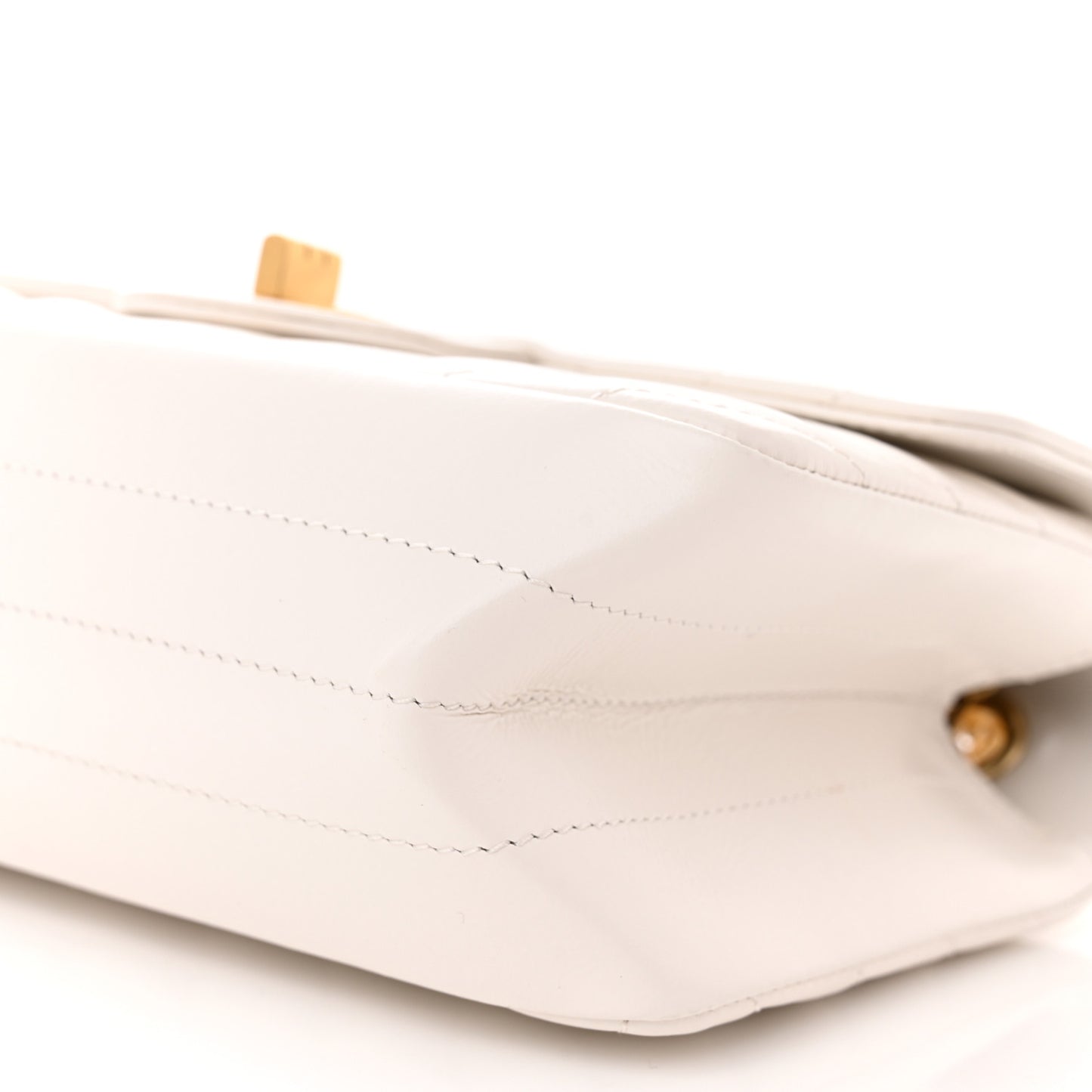 Aged Calfskin Chevron Quilted 2.55 Reissue Mini Flap White
