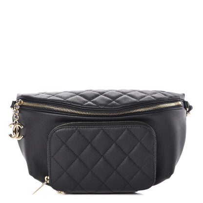 Chanel Caviar Quilted Business Affinity Waist Belt Bag Black 1 of 9