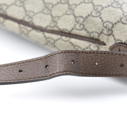 Gucci GG Supreme Monogram Web Ophidia Half Moon Hobo Brown 13 of 14