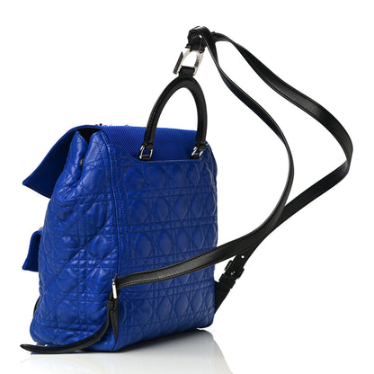 Christian Dior Lambskin Mesh Cannage Embroidered Large Stardust Backpack Blue 3 of 19