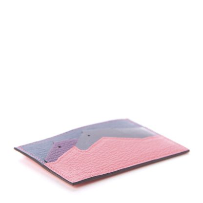 Hermes Chevre Mysore Lizard Les Petits Chevaux Card Holder Rose Ete 4 of 9