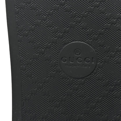 Gucci Rubber GG Monogram Perforated Womens Slide Sandals 39 Black 7 of 8