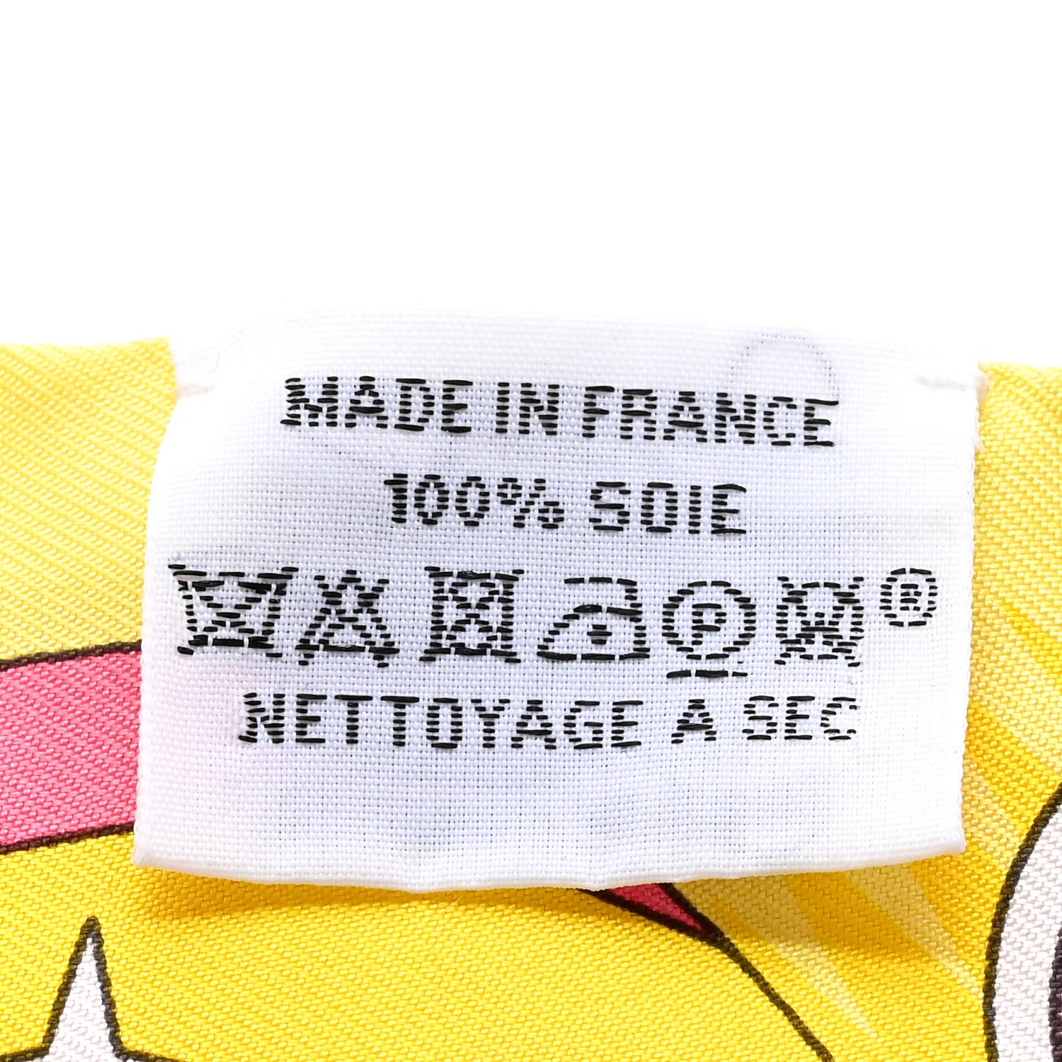 Hermes Silk La Source de Pegase Twilly Rose Vif Jaune Vif 4 of 4