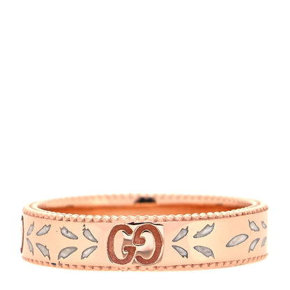 Gucci 18K Rose Gold Enamel 4mm Icon Blooms Ring 52 6 3 of 5