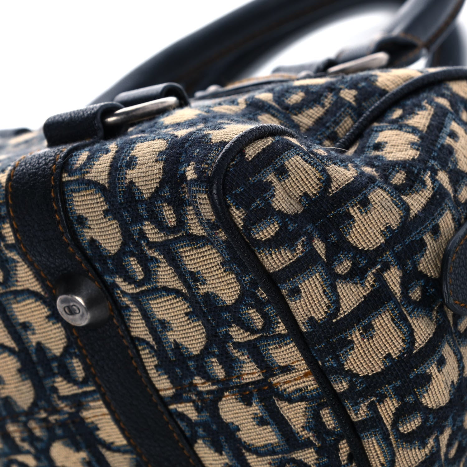 Christian Dior Monogram Boston Navy Blue 13 of 15