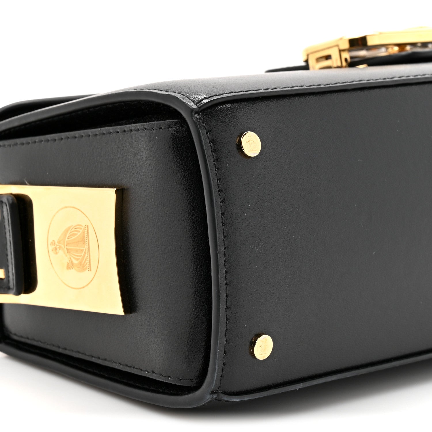 Lanvin Calfskin Logo Medium Cat Pencil Bag Black 9 of 9