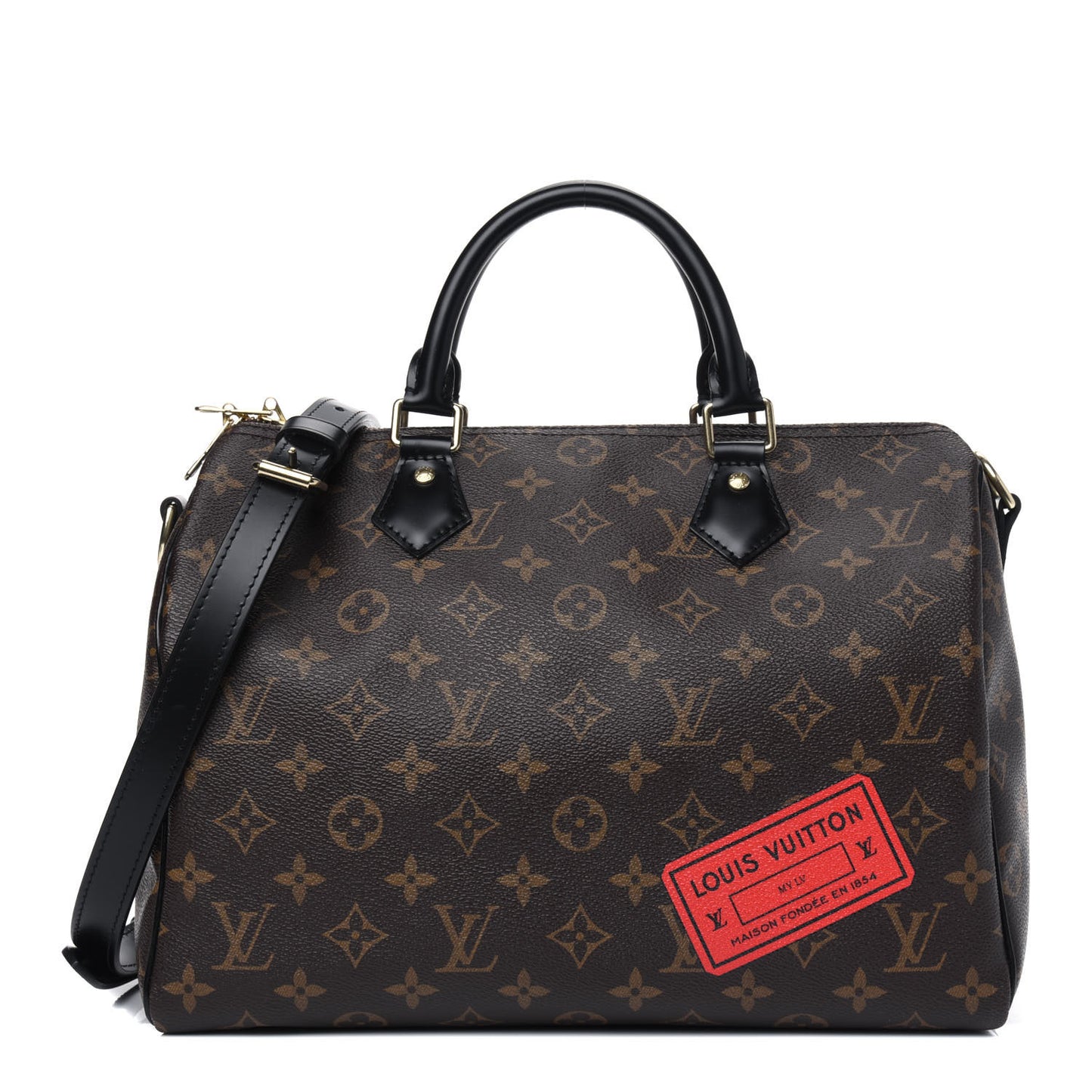 Monogram My World Tour Speedy Bandouliere 30 Black