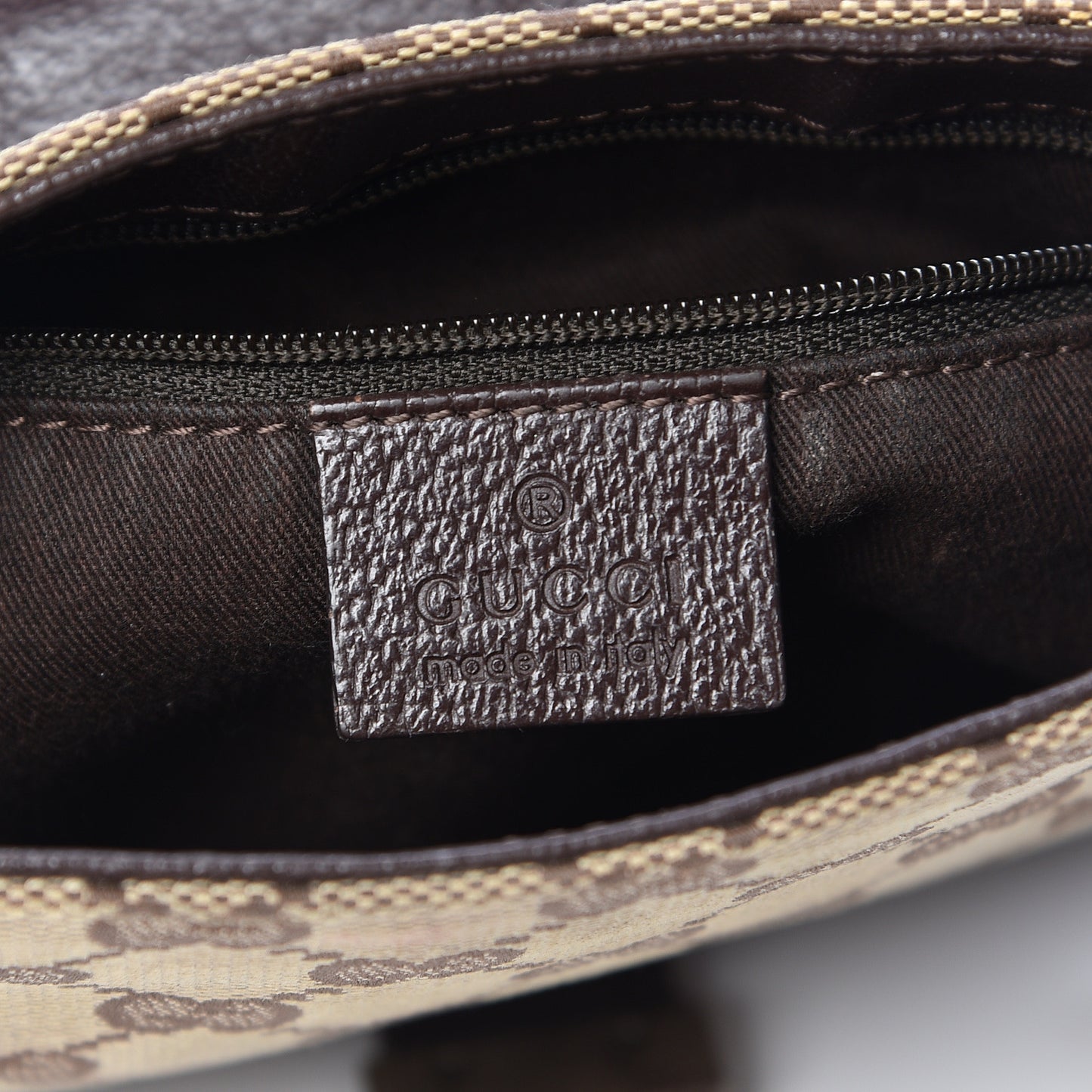 Monogram Waist Pouch Bag Dark Brown