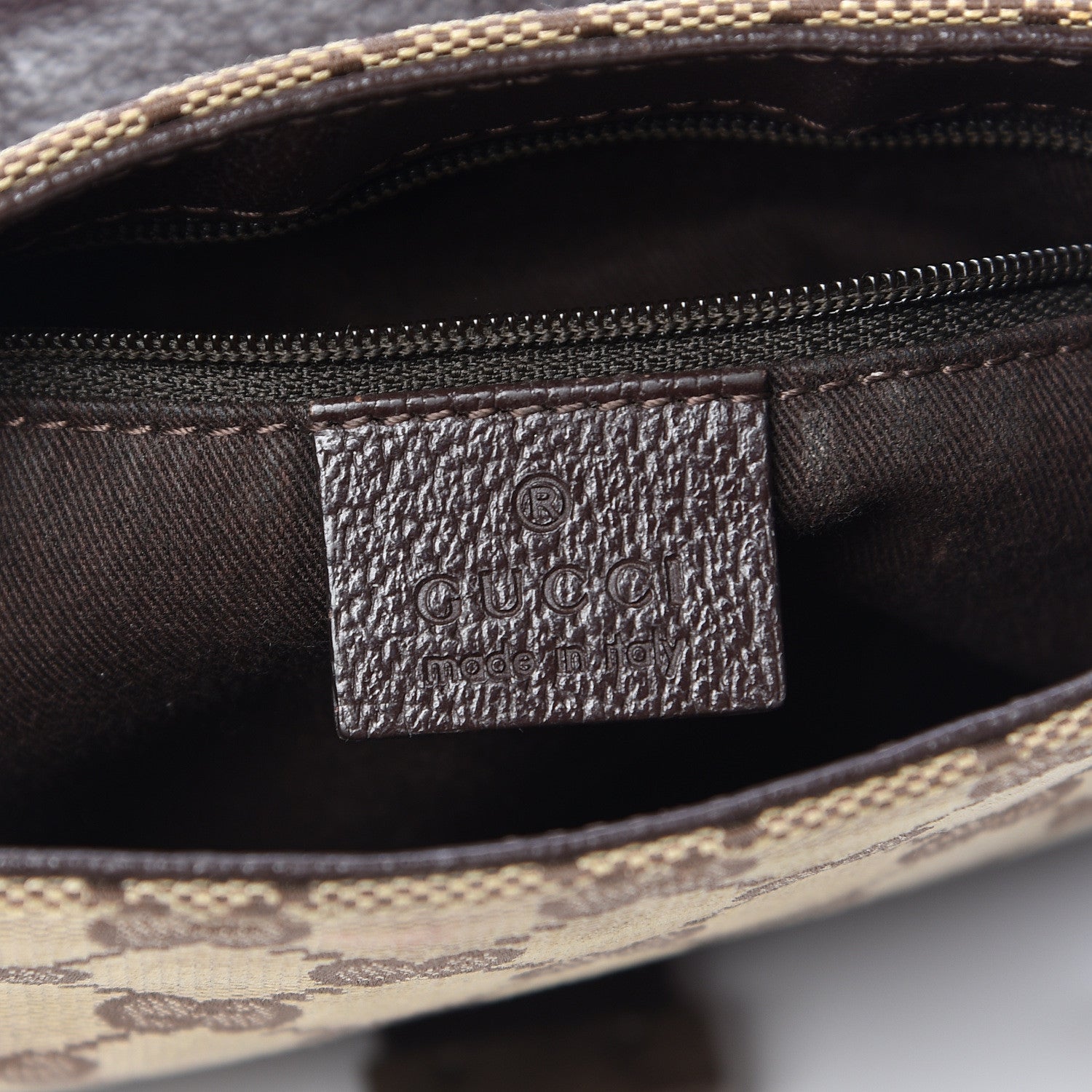 Gucci Monogram Waist Pouch Bag Dark Brown 6 of 12
