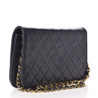 Chanel Lambskin Quilted Small Single Flap Navy 3 of 12