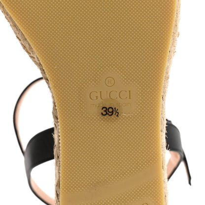 Gucci Galassia Aitana Espadrille 10/95mm Wedge Sandals 39.5 Black 8 of 12