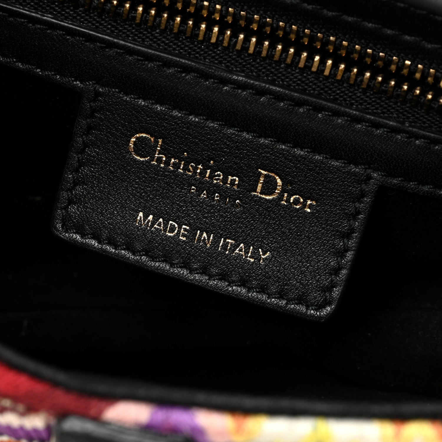 Christian Dior Embroidered Fringe Beaded Medium Saddle Bag Green Multicolor 6 of 10