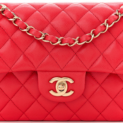 Chanel Caviar Quilted Small Double Flap Red 8 of 10
