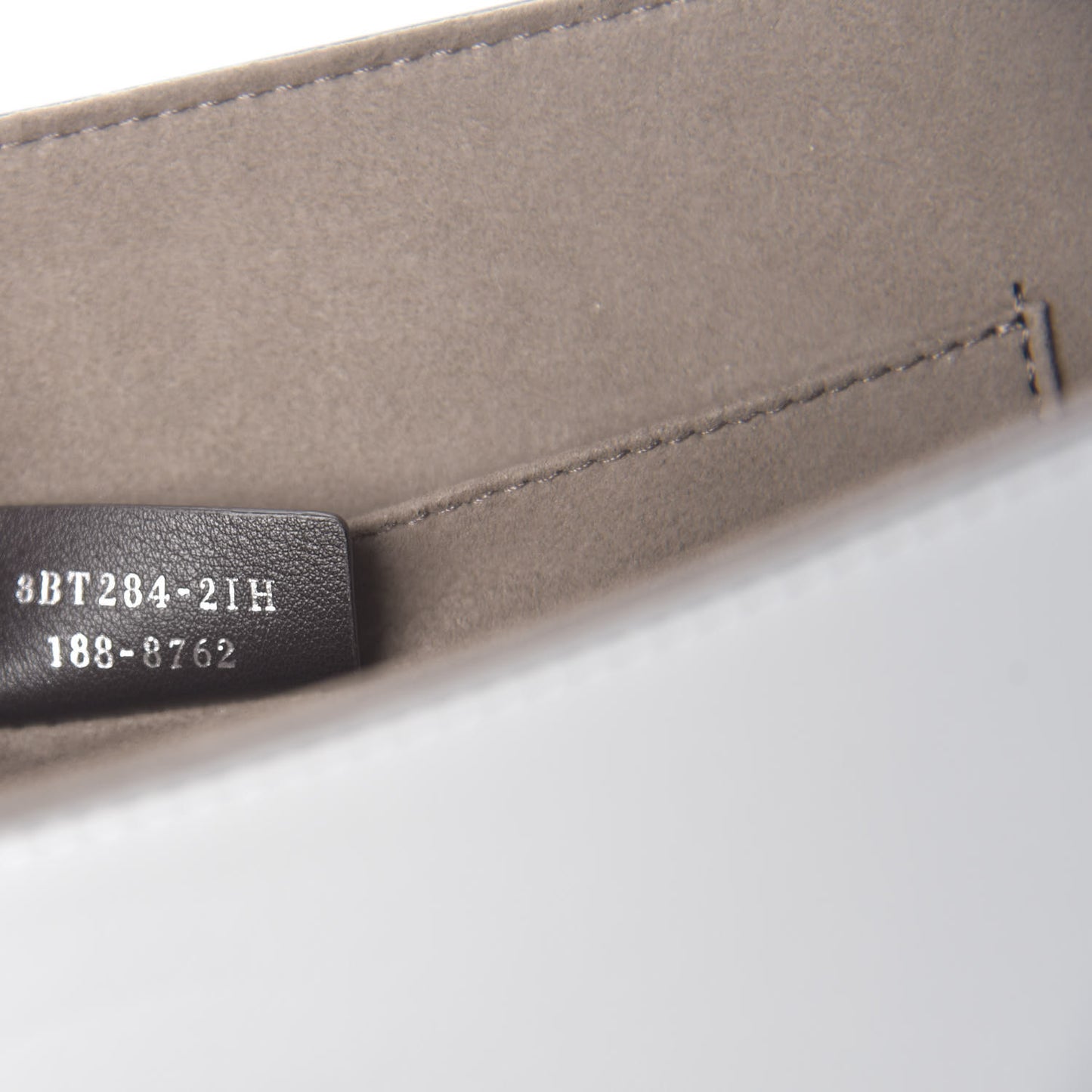 Vitello Century Opaco F is Fendi Kan I Shoulder Bag Grigio Perla