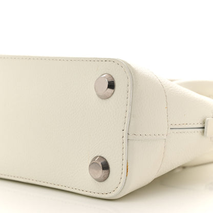 Balenciaga Grained Calfskin XXS Ville Top Handle Bag White Black 9 of 16