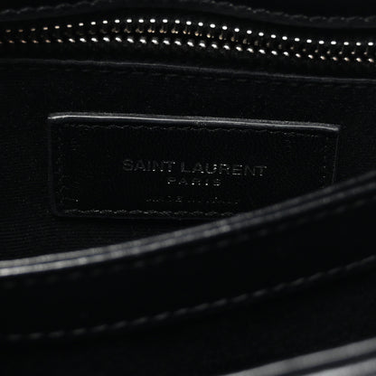 Saint Laurent Calfskin Y Quilted Monogram Toy Loulou Crossbody Bag Black 6 of 9