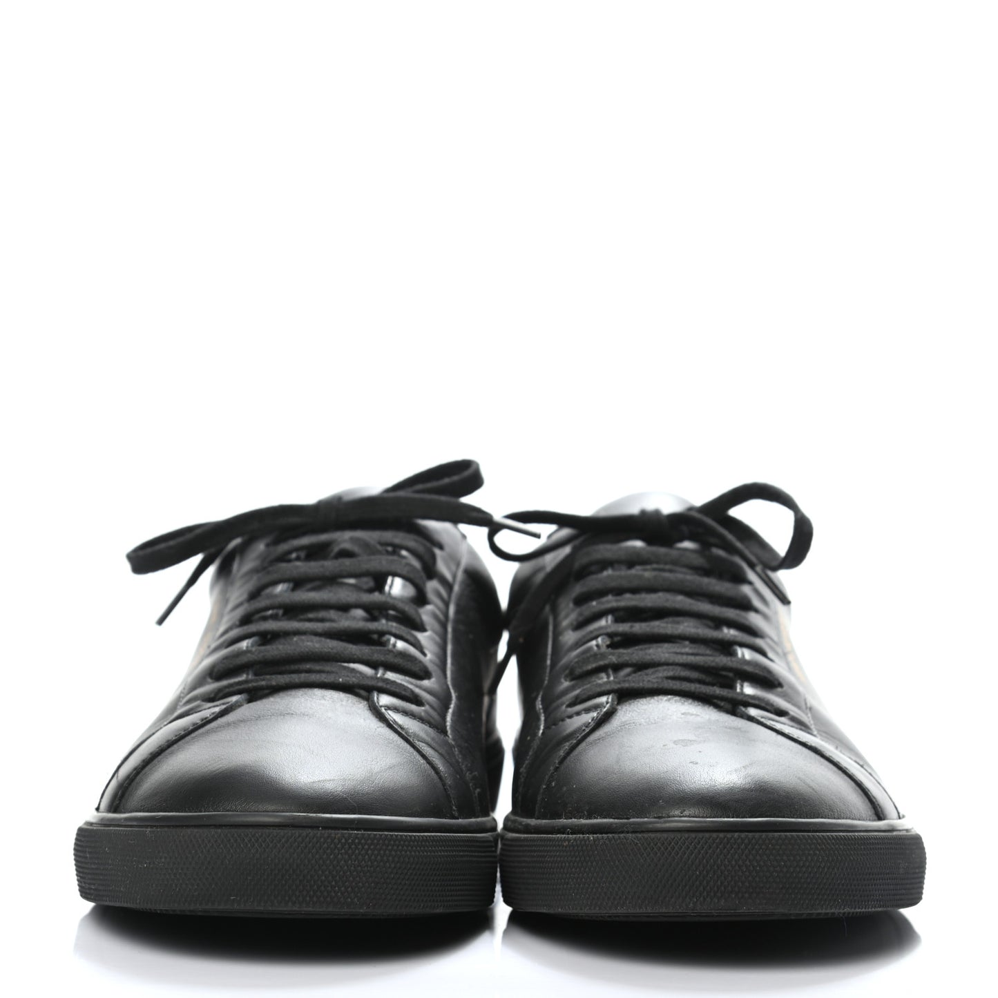 Calfskin Mens Andy Low Top Sneakers 47 Black