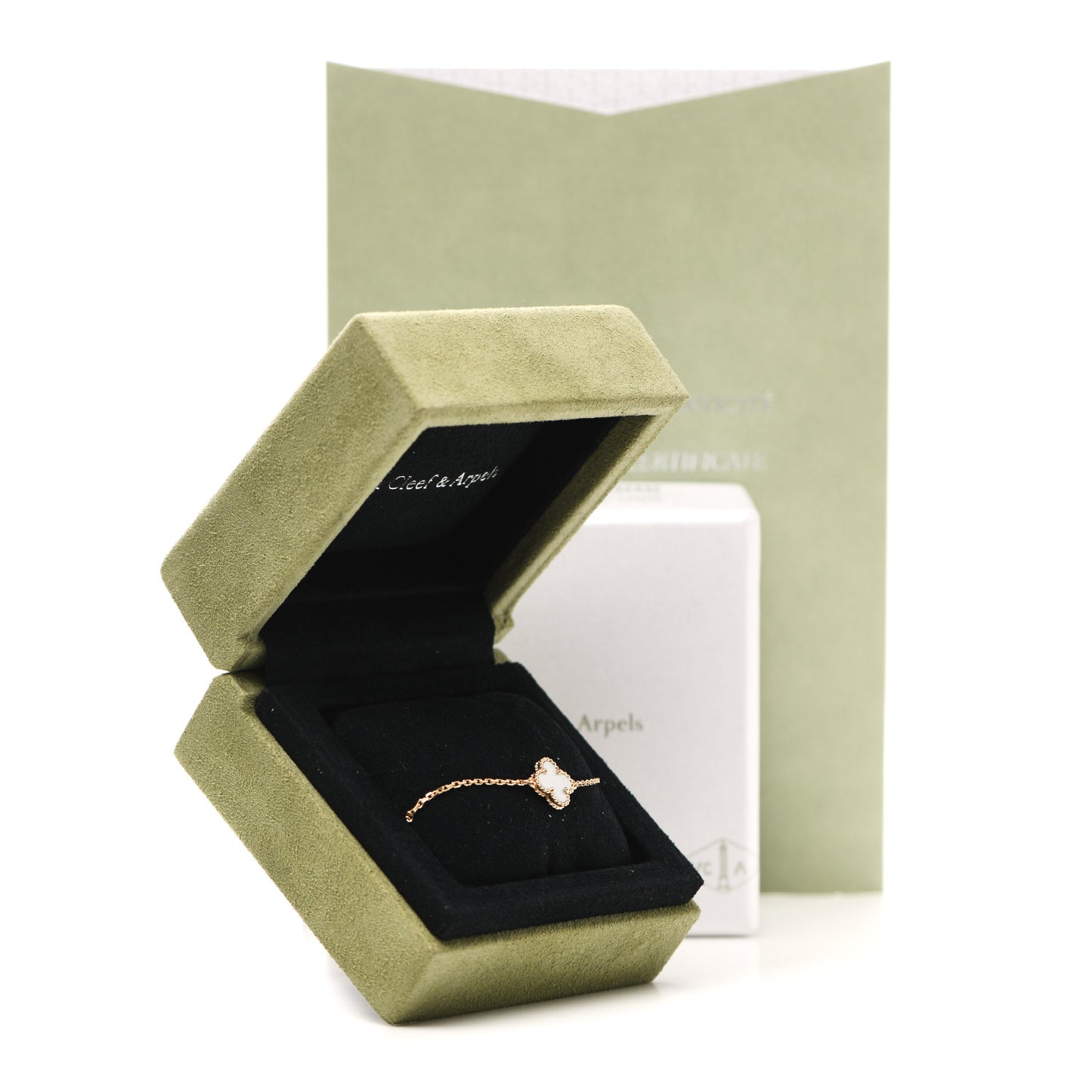 18K Yellow Gold Mother of Pearl Sweet Alhambra Bracelet