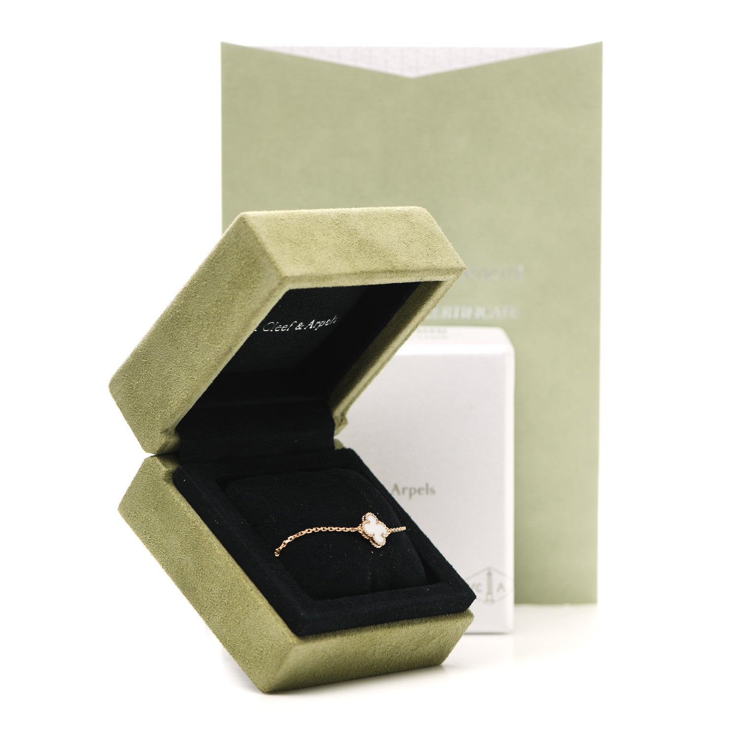 Van Cleef & Arpels 18K Yellow Gold Mother of Pearl Sweet Alhambra Bracelet 6 of 6