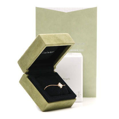 Van Cleef & Arpels 18K Yellow Gold Mother of Pearl Sweet Alhambra Bracelet 6 of 6