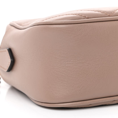 Gucci Calfskin Matelasse Small GG Marmont Chain Shoulder Bag Porcelain Rose 9 of 10