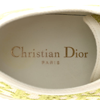 Christian Dior Canvas Oblique Walk'N'Dior Low Top Sneakers 37 Chartreuse 7 of 9