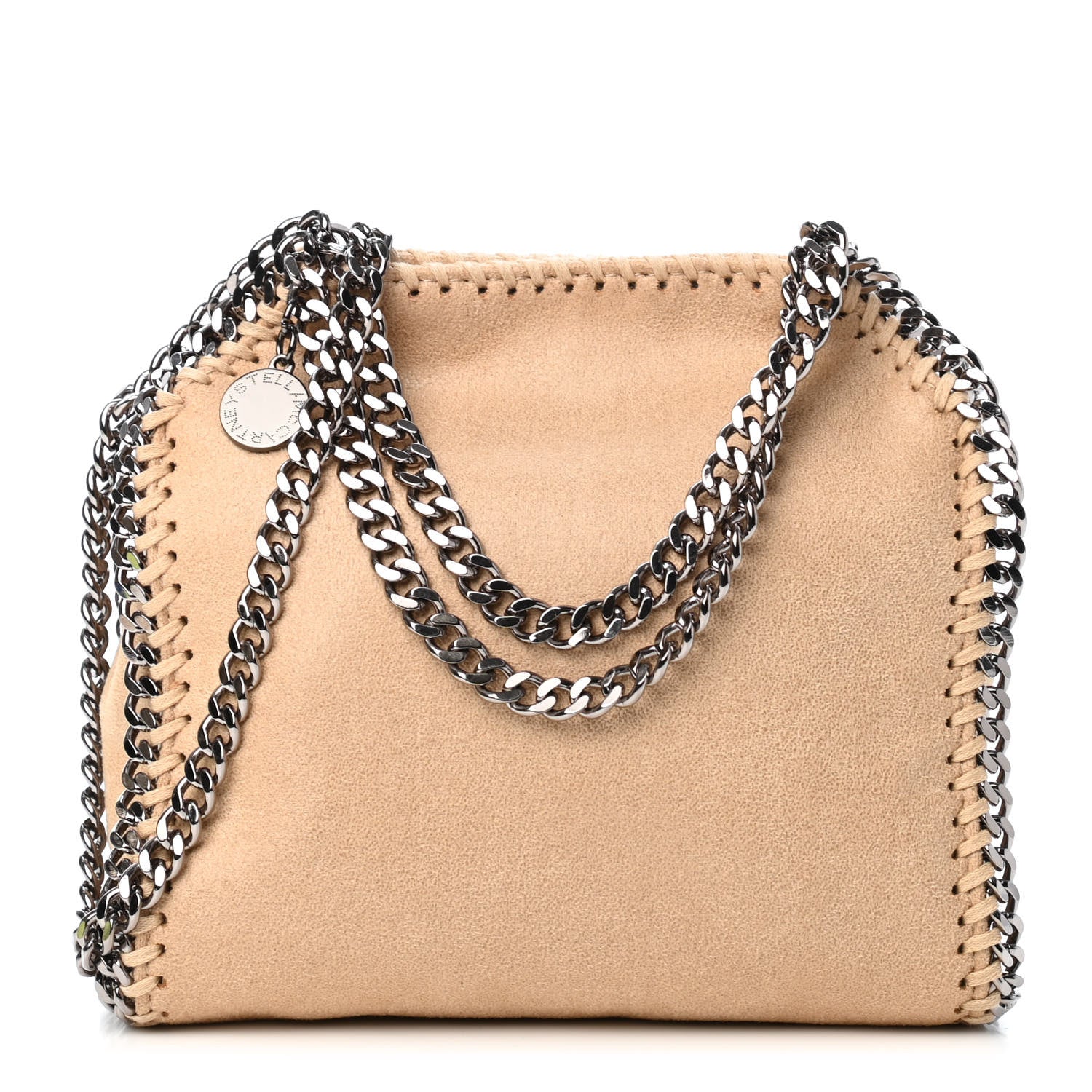 Stella McCartney Shaggy Deer Mini Falabella Fold Over Tote Beige 1 of 4