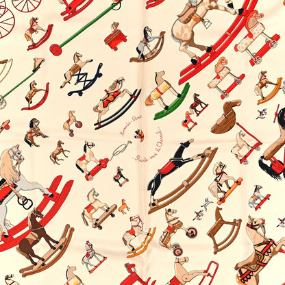 Hermes Silk Raconte Moi le Cheval Scarf 90 4 of 5