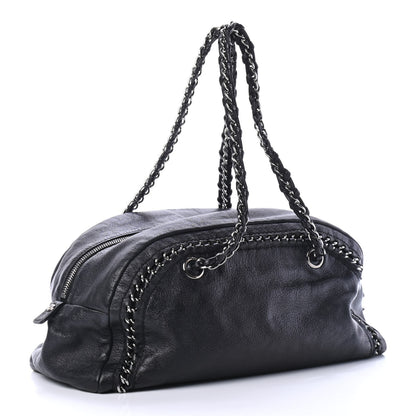 Chanel Goatskin Medium Luxe Ligne Bowler Black 2 of 4