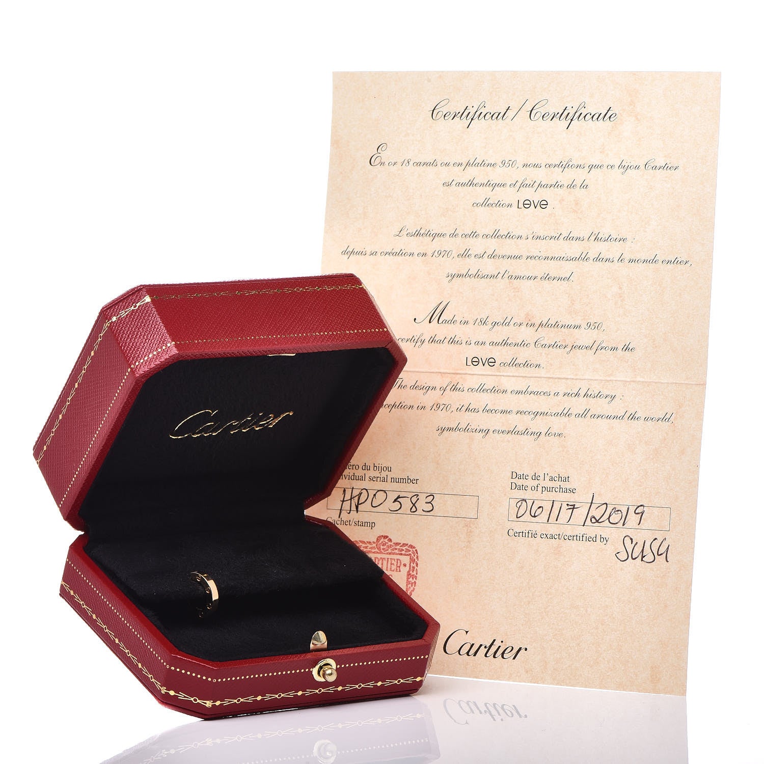 Cartier 18K Yellow Gold Single LOVE Hoop Earring 5 of 5