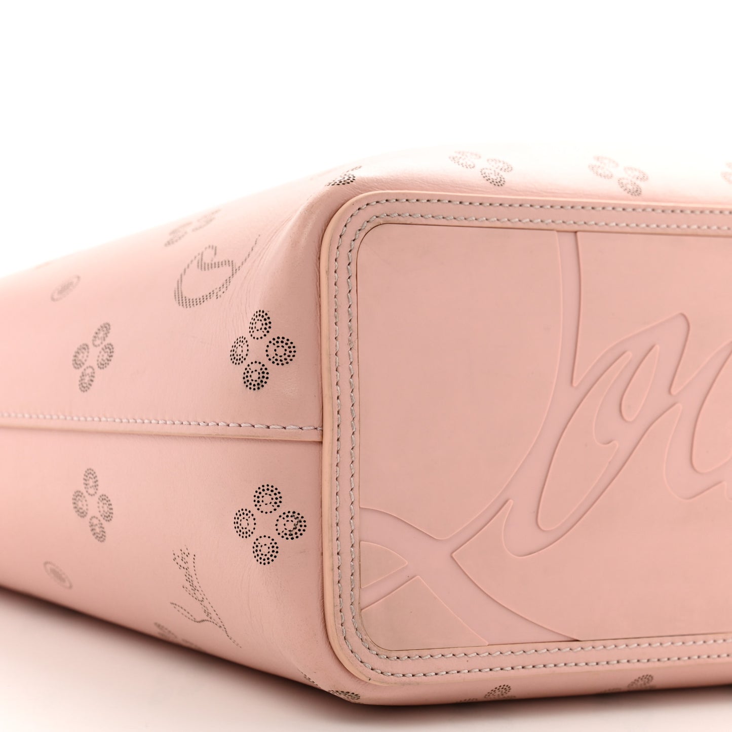 Calfskin Loubinthesky East West Cabata Tote Rosy