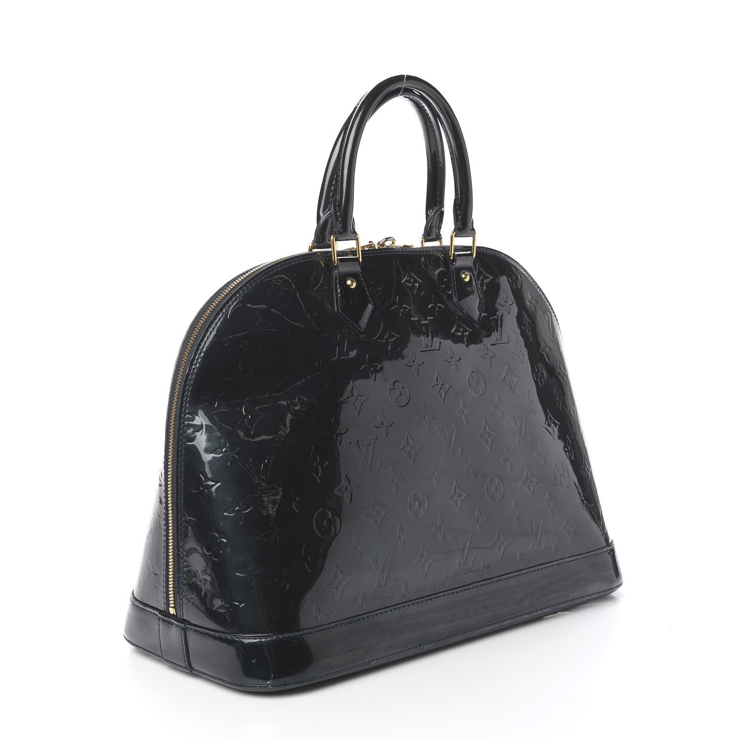 Louis Vuitton Vernis Alma MM Blue Nuit 4 of 19