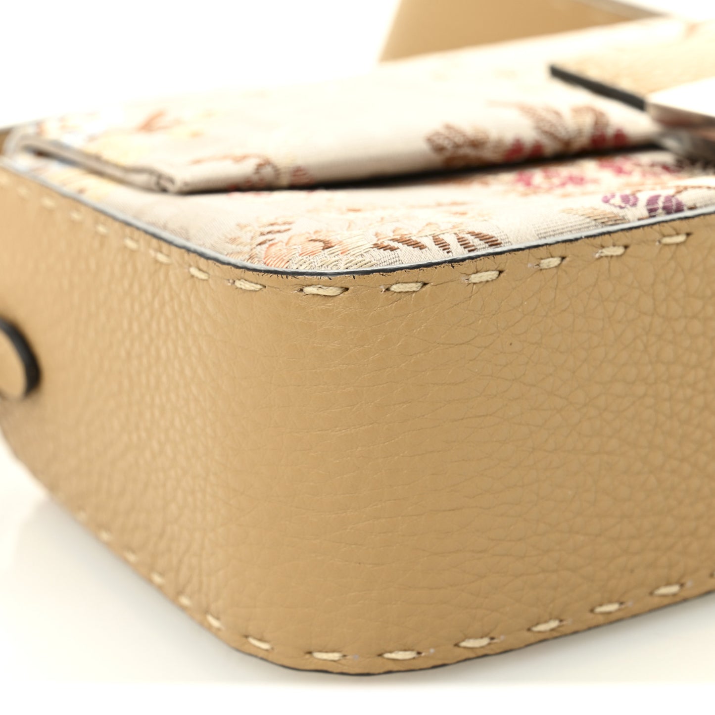 Satin Cuoio Romano Hand In Hand Campania Floral Baguette Multicolor