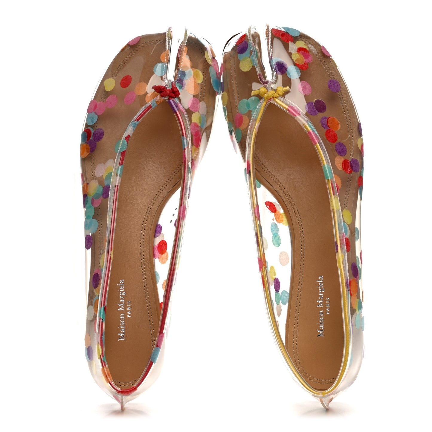 PVC Confetti Printed Tabi New Ballerina Flats 39 Multicolor