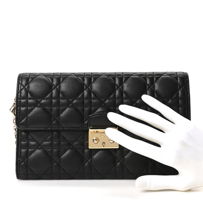 Christian Dior Lambskin Cannage Miss Dior Clutch Black 3 of 10