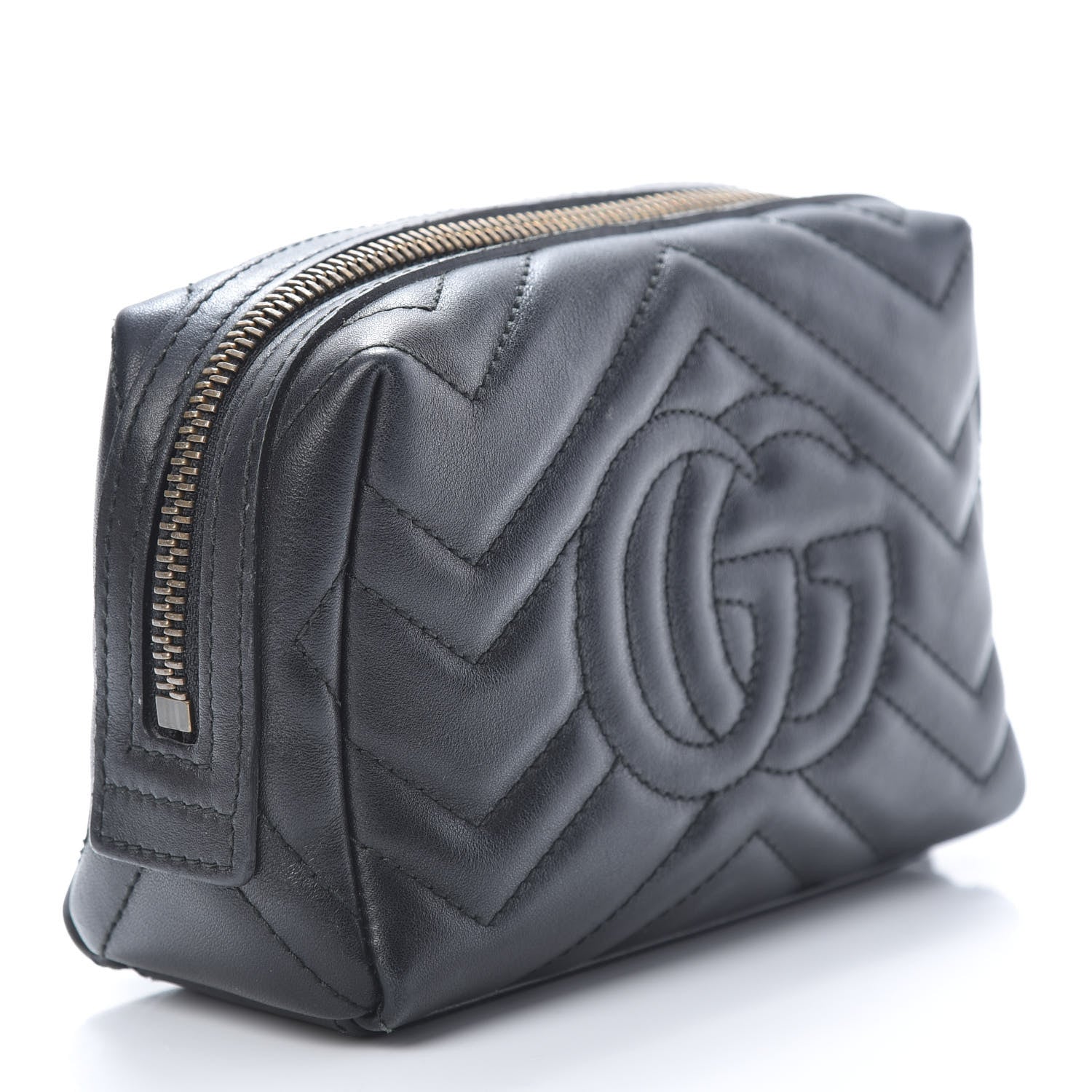 Gucci Calfskin Matelasse GG Marmont Cosmetic Case Black 3 of 10