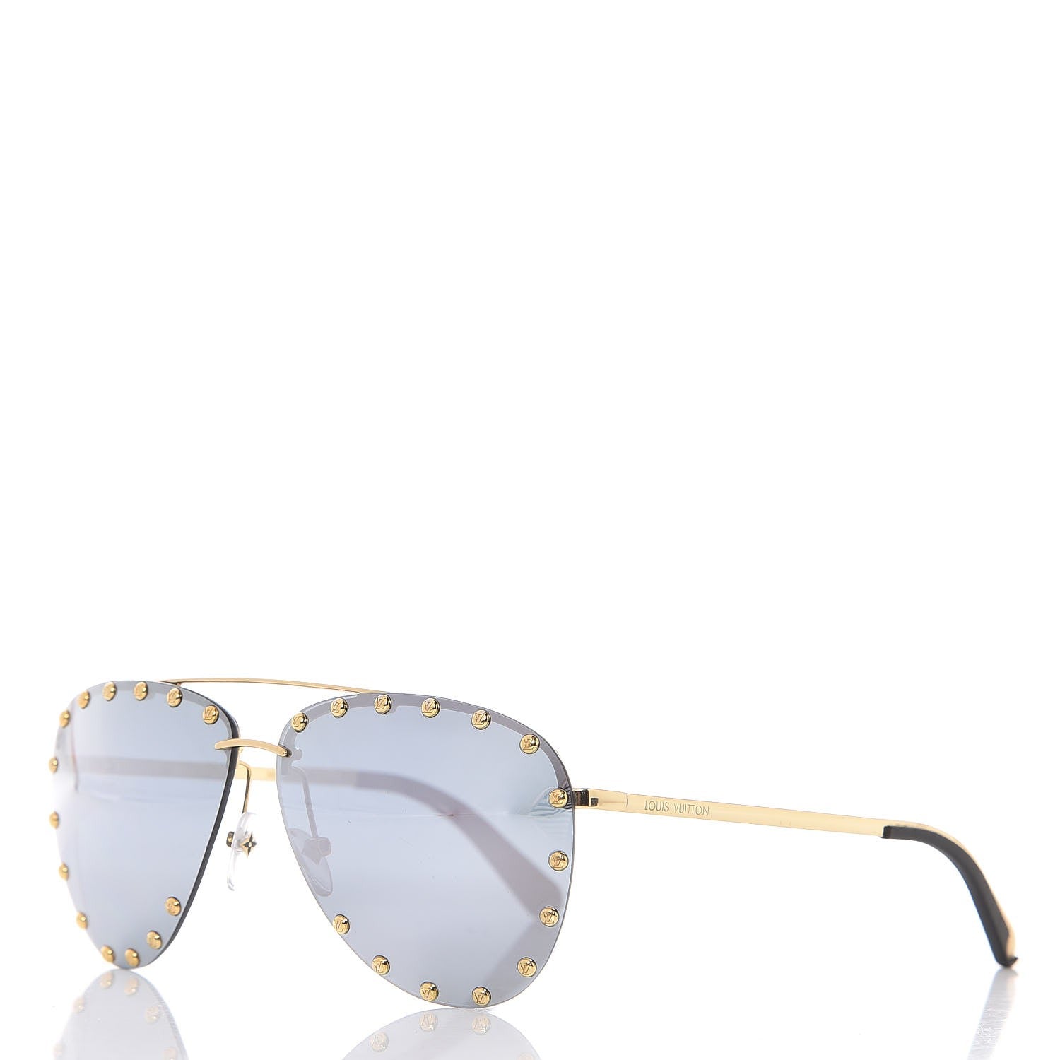 Louis Vuitton The Party Aviator Sunglasses Z0923U Silver 1 of 7