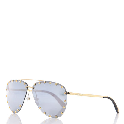 Louis Vuitton The Party Aviator Sunglasses Z0923U Silver 1 of 7