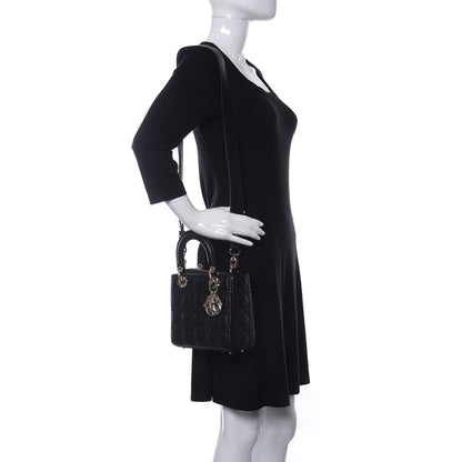 Christian Dior Lambskin Cannage Small My ABCDior Lady Dior Black 2 of 11
