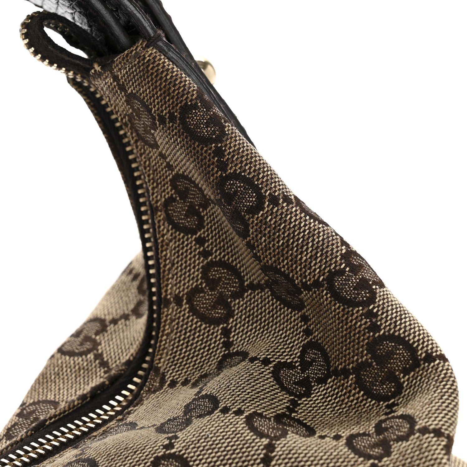 Gucci Monogram Medium Horsebit Chain Hobo Dark Brown 14 of 14