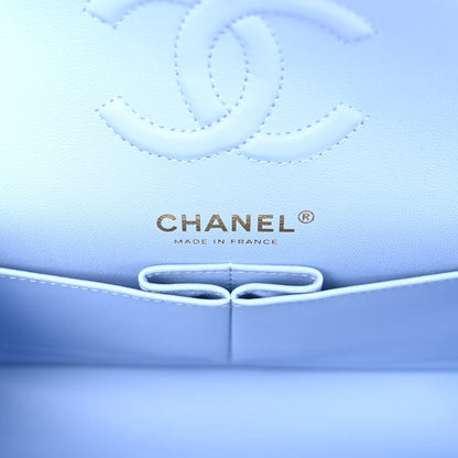 Chanel Caviar Quilted Small Double Flap Light Blue 6 of 10