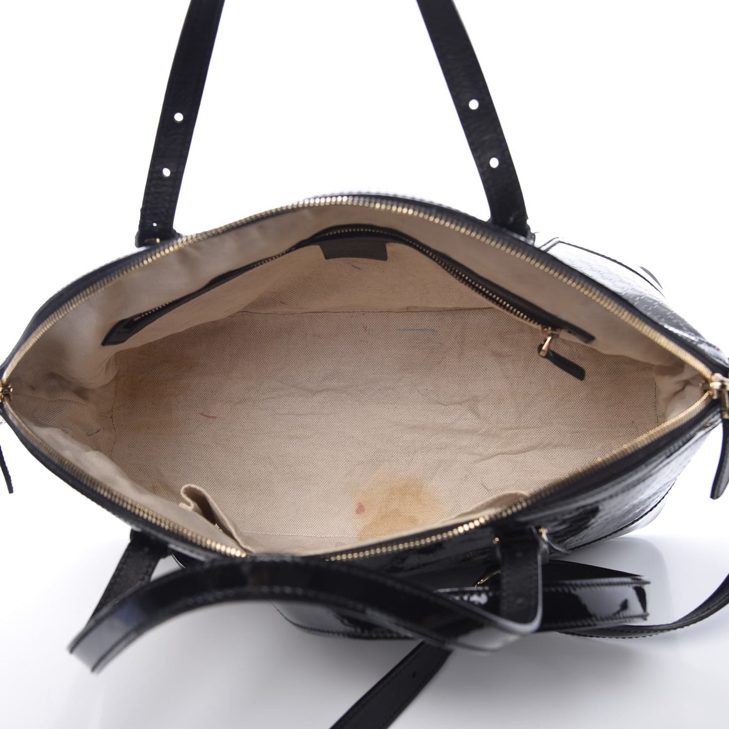Patent Microguccissima Medium Nice Top Handle Dome Bag Black