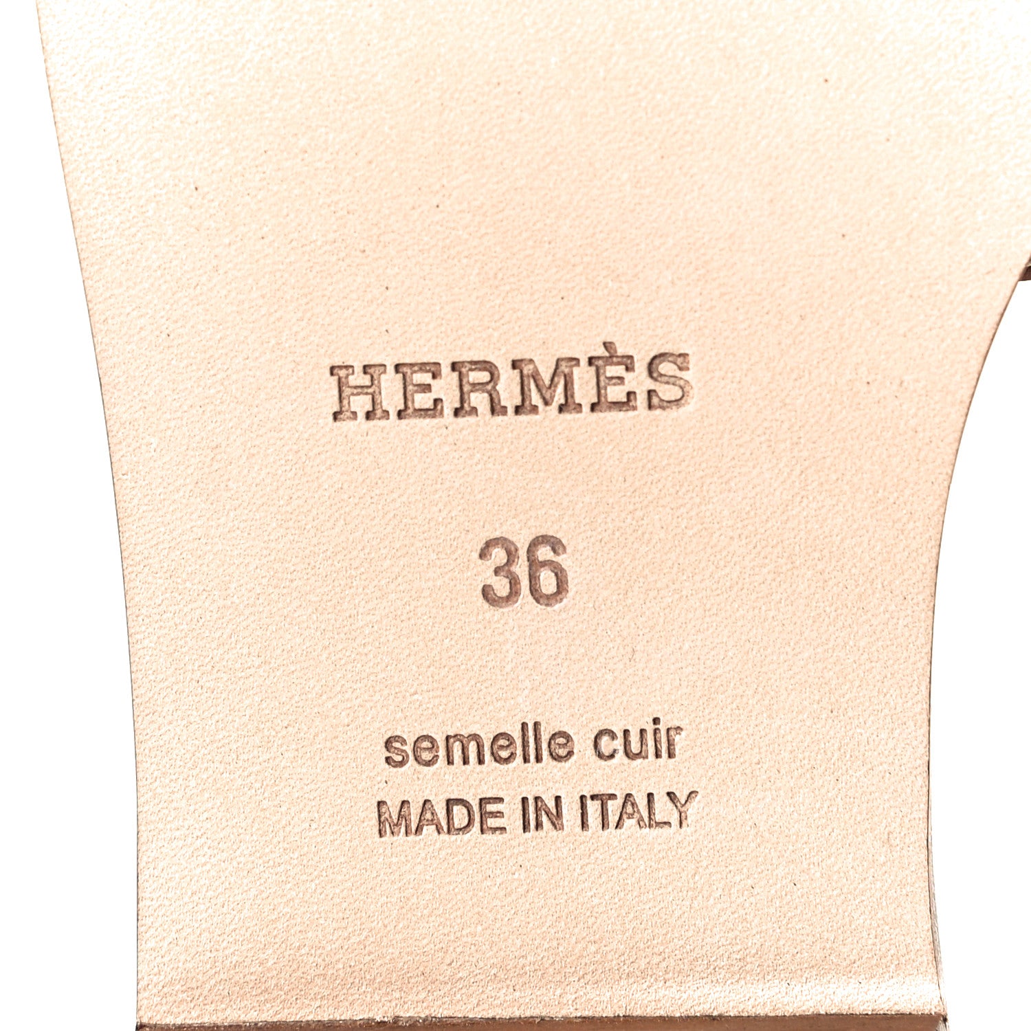 Hermes Calfskin Canvas Oran Sandals 36 Noisette Beige Dore 7 of 8