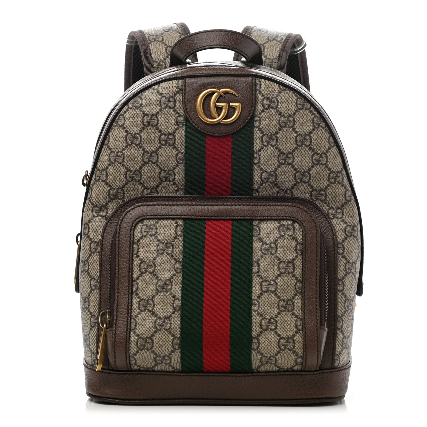 GG Supreme Monogram Calfskin Web Small Ophidia Day Backpack Beige Ebony New Acero