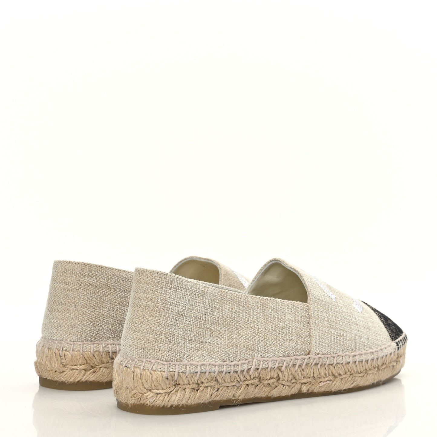 Toile Sequin CC Espadrilles 39 Beige Black