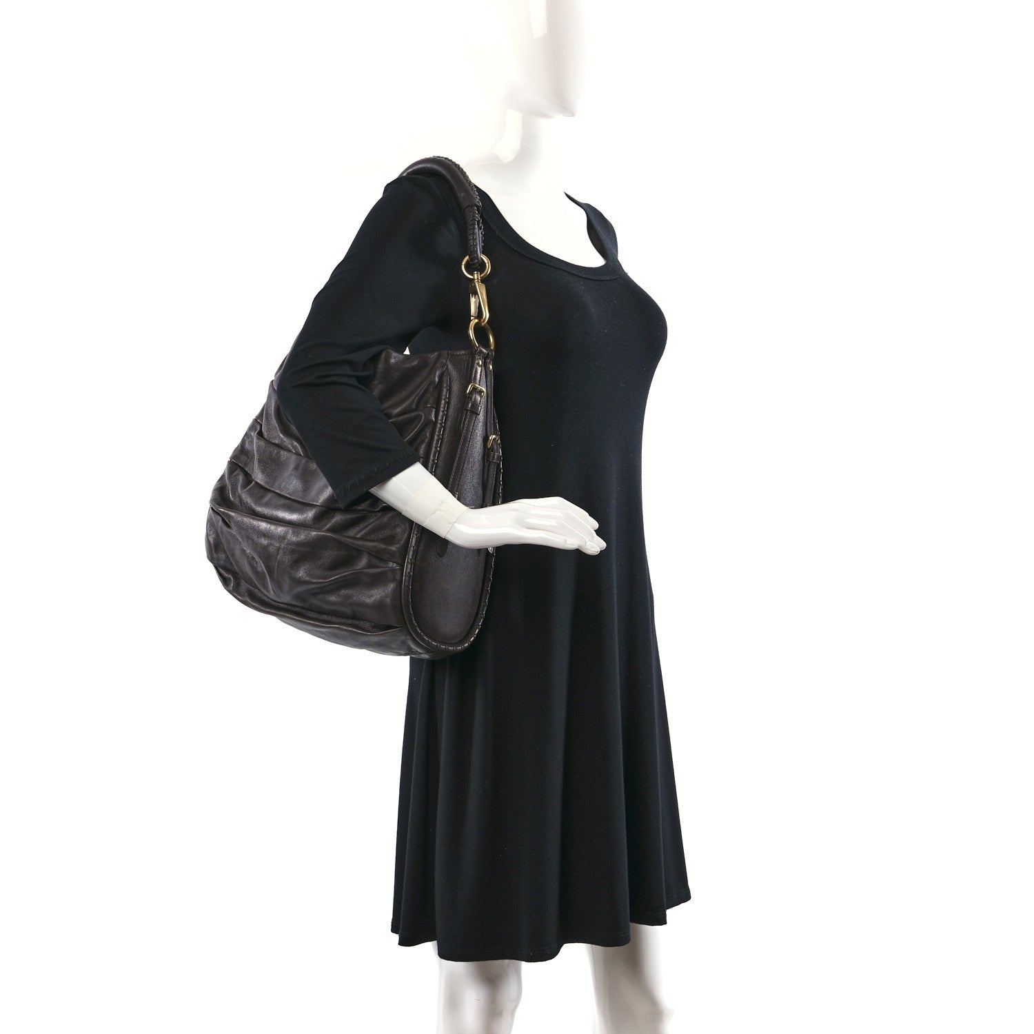 Christian Dior Lambskin Medium Libertine Hobo Brown 2 of 10