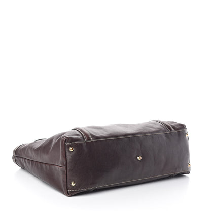 Gucci Calfskin Medium Britt Tote Dark Brown 4 of 12