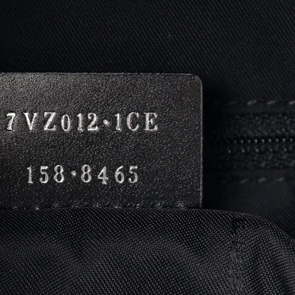 Fendi Nylon Vitello Elite Monster Eyes Rounded Backpack Black Yellow 7 of 11