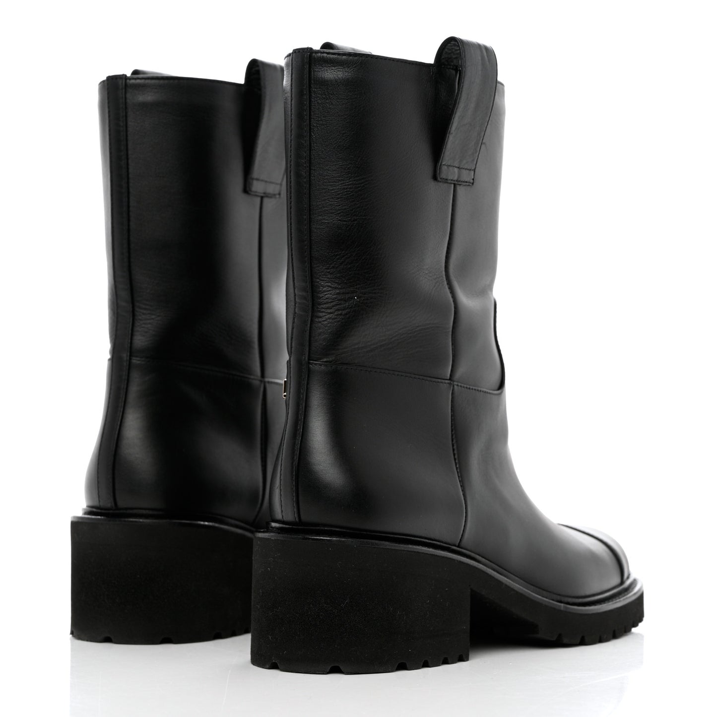 Calfskin CC Ankle Boots 38 Black