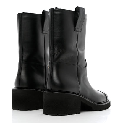 Chanel Calfskin CC Ankle Boots 38 Black 4 of 8